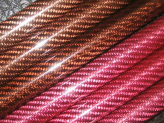 Color twill high strength Fiberglass Poles fiber tube Smooth Weave