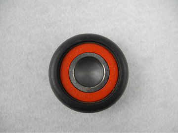 Black Fiberglass filled Nylon Parts , ylon Injection Moulded Ball bearing Wheel