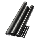 Twill Weave Finish Carbon Fiber Round Tube 500 x 25 x 23mm For Medical