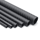 Round / Oval 100% 3K Carbon Fiber Tube Roll Wrapped Glossy Twill Surface