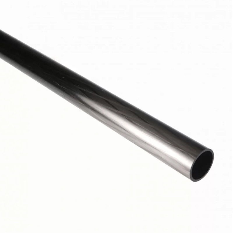 Glossy / Matte  Round Carbon Fiber Tube 3mm Thickness 1000mm Length